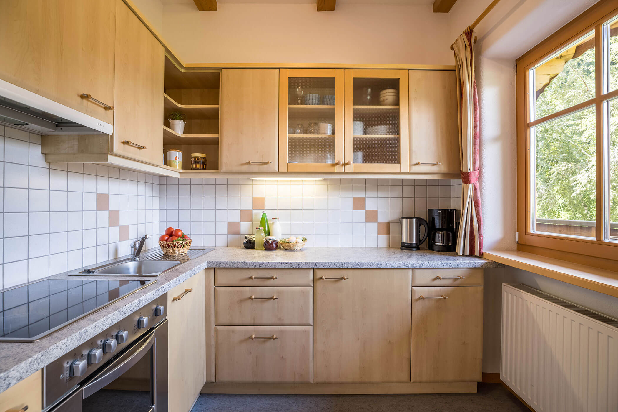 Bright kitchen in the apartment Gitschberg - Oberplunerhof
